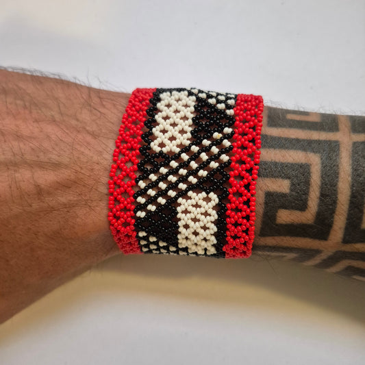 Pulseira de Miçanga fio de Nylon Povo Waura