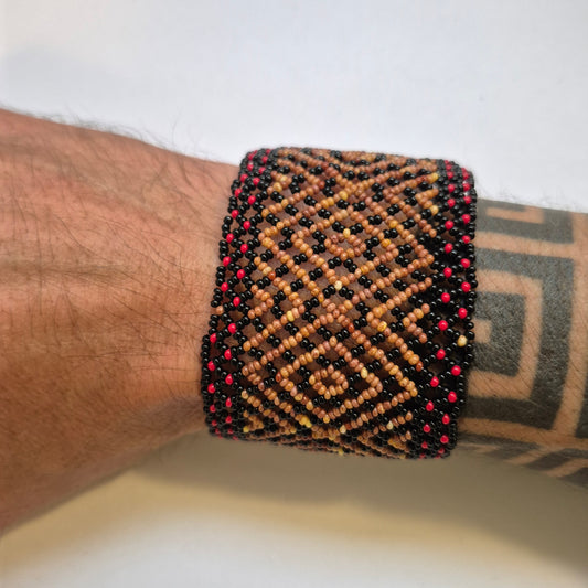Pulseira de Miçanga fio Elástico Povo Waura