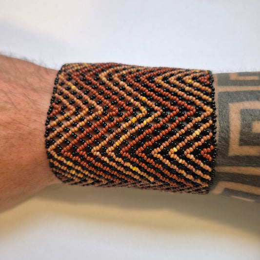 Pulseira de Miçanga fio Elástico Povo Waura