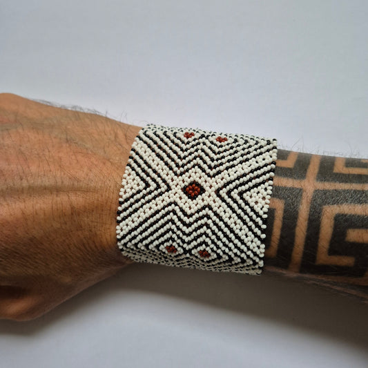 Pulseira de Miçanga fio Elástico Povo Waura