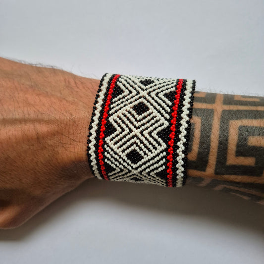 Pulseira de Miçanga fio Elástico Povo Waura