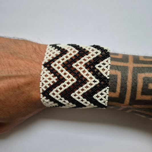 Pulseira de Miçanga fio Elástico Povo Waura