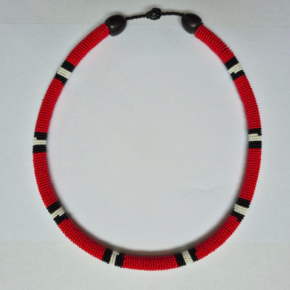 Colar Cobra Coral de Miçanga Povo Waura