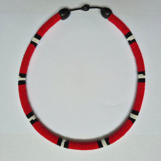 Colar Cobra Coral de Miçanga Povo Waura