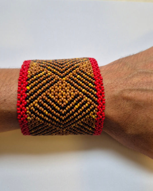 Pulseira de Miçanga Fio Elástico Povo Waura