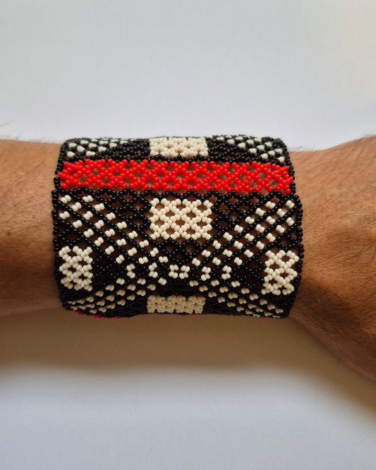 Pulseira de Miçanga Fio Elástico Povo Waura