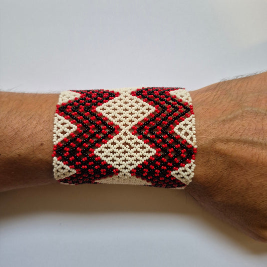 Pulseira de Miçanga Fio Elástico Povo Waura