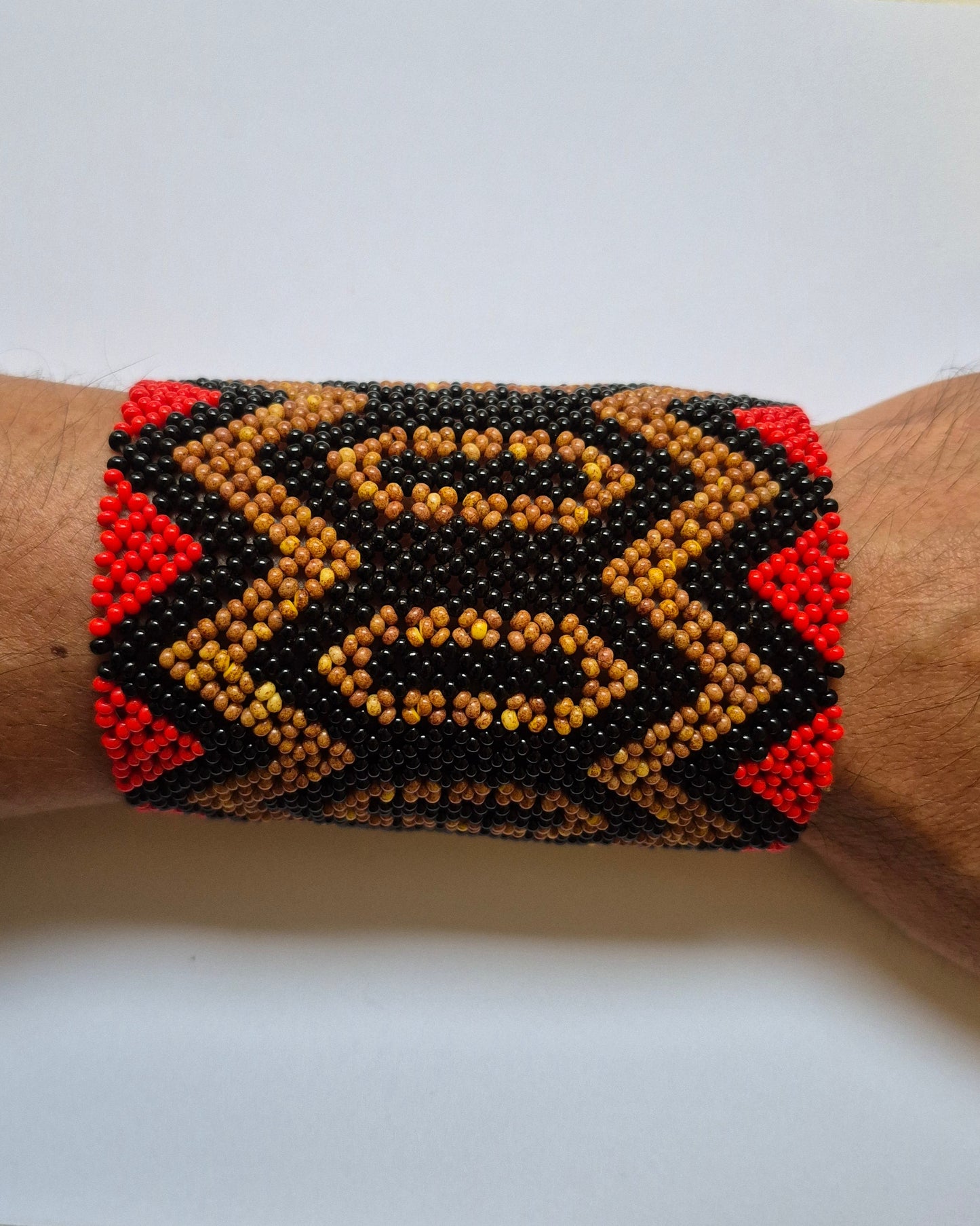 Pulseira de Miçanga Fio Elástico Povo Waura