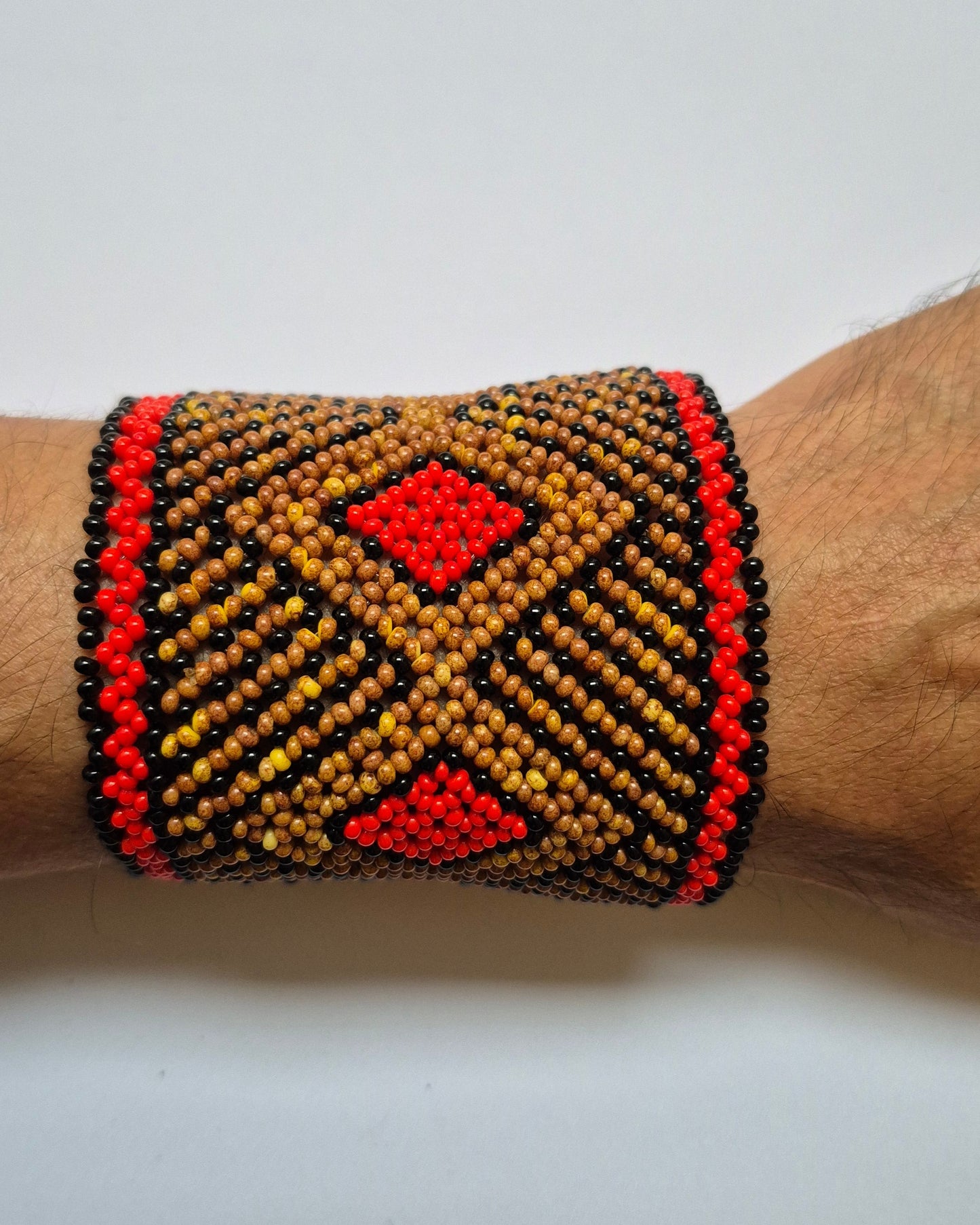 Pulseira de Miçanga Fio Elástico Povo Waura