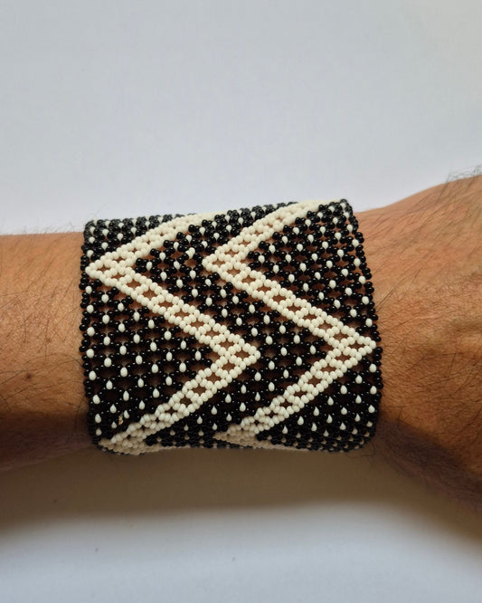 Pulseira de Miçanga Fio Elástico Povo Waura
