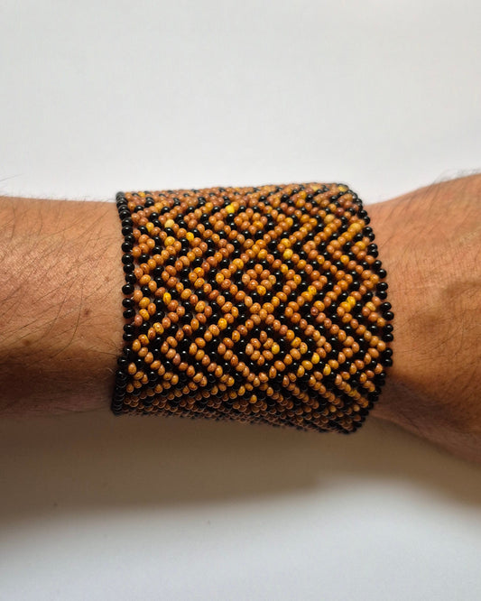 Pulseira de Miçanga Fio Elástico Povo Waura