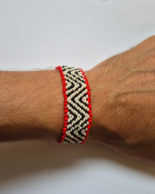 Pulseira de Miçanga Fio Elástico Povo Waura