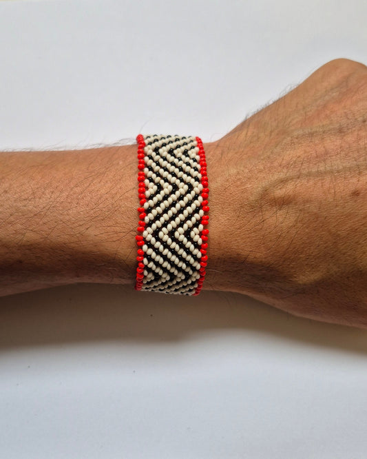 Pulseira de Miçanga Fio Elástico Povo Waura