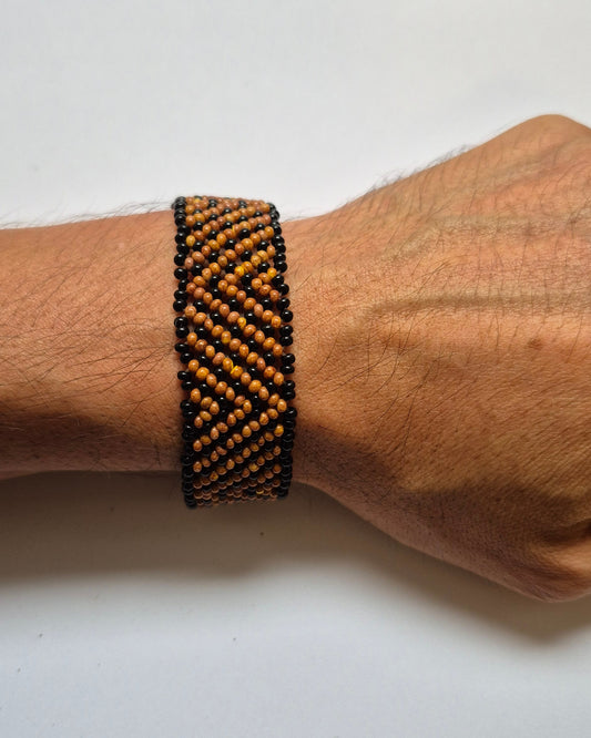 Pulseira de Miçanga Fio Elástico Povo Waura