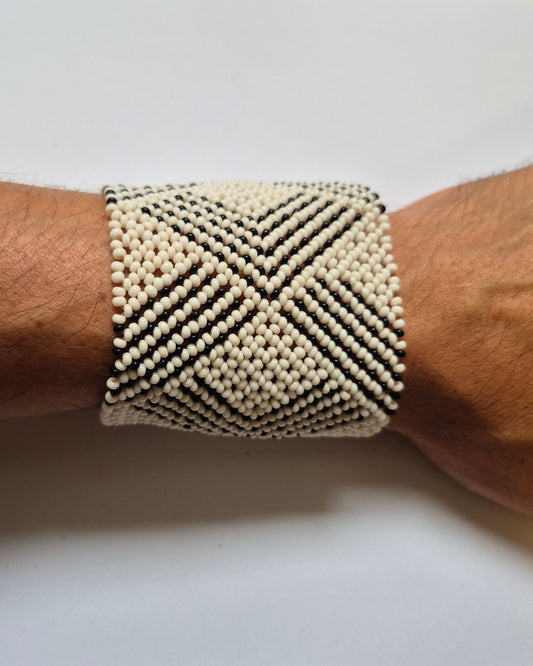Pulseira de Miçanga Fio Elástico Povo Waura