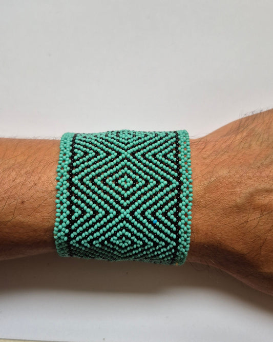 Pulseira de Miçanga Fio Elástico Povo Waura