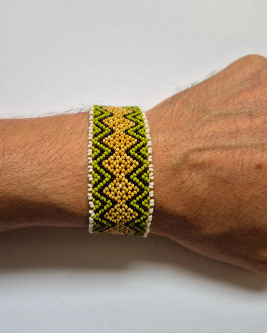 Pulseira de Miçanga Fio Elástico Povo Waura