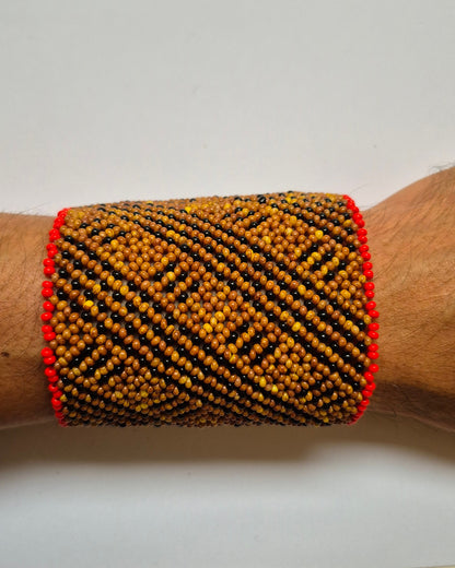 Pulseira de Miçanga Fio Elástico Povo Waura