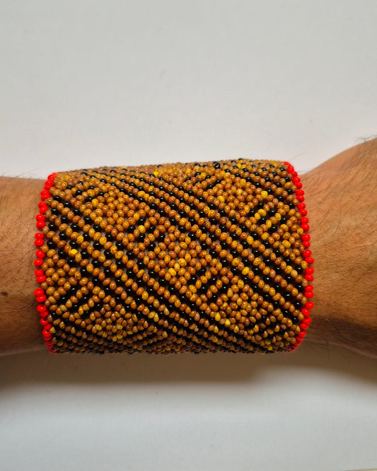 Pulseira de Miçanga Fio Elástico Povo Waura