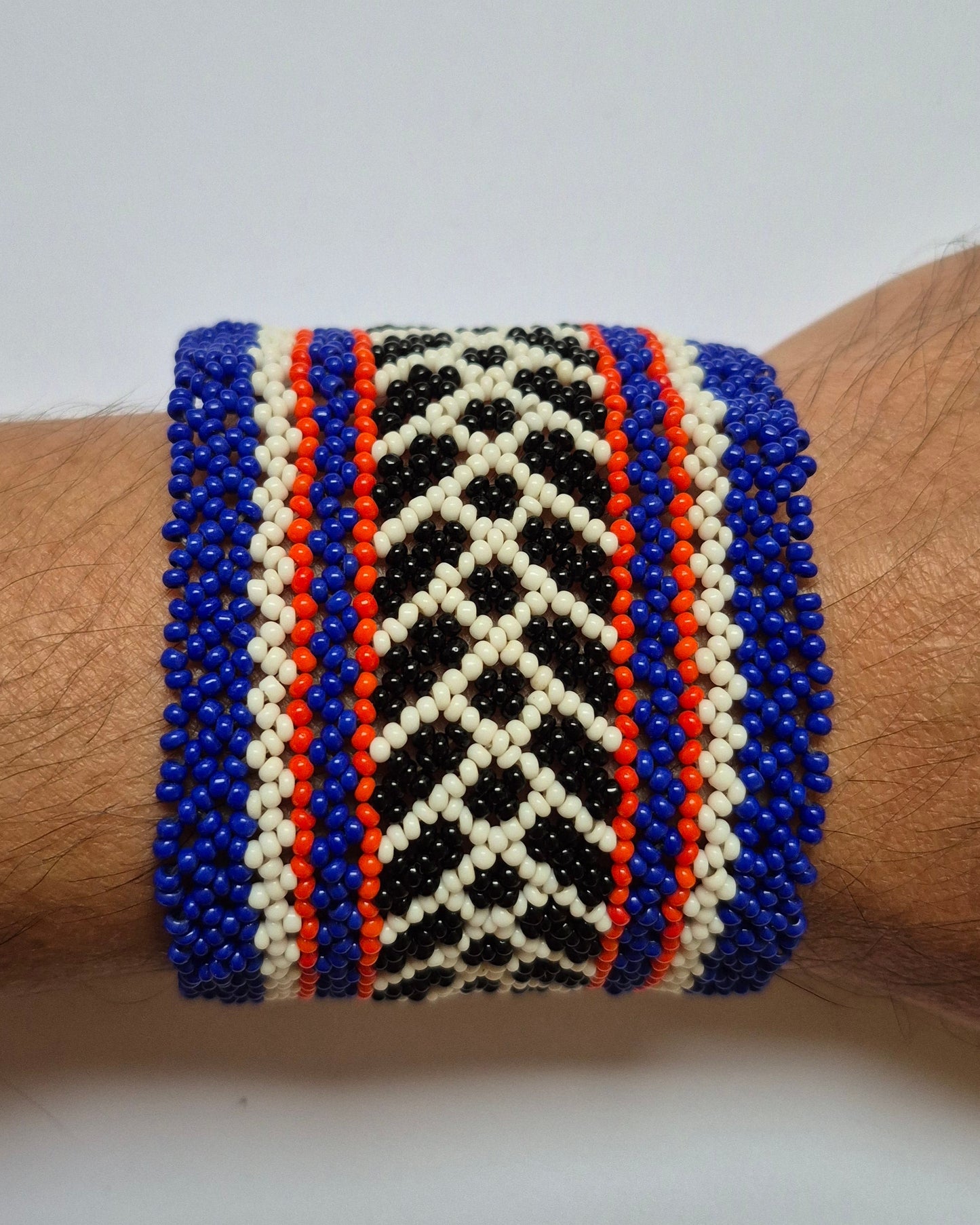 Pulseira de Miçanga colorida Fio Elástico Povo Waura