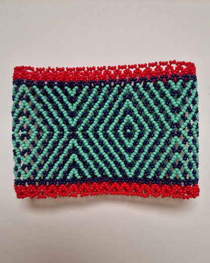 Pulseira de Miçanga Colorida Fio Elástico Povo Mehinako