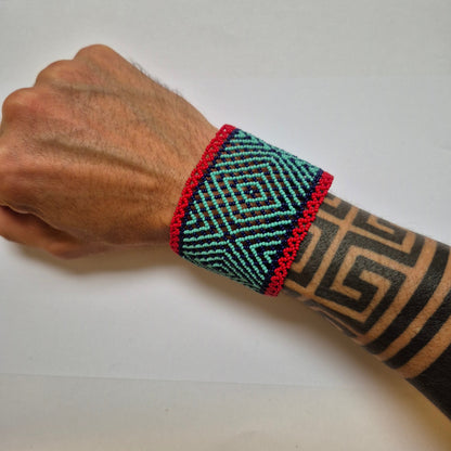 Pulseira de Miçanga Colorida Fio Elástico Povo Mehinako
