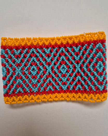 Pulseira de Miçanga Colorida Fio Elástico Povo Mehinako