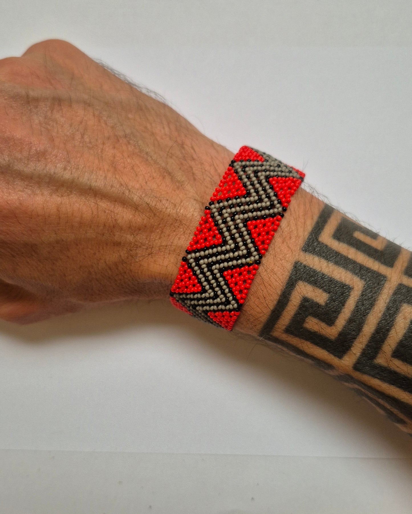 Pulseira de Miçanga Colorida Fio Elástico Povo Mehinako