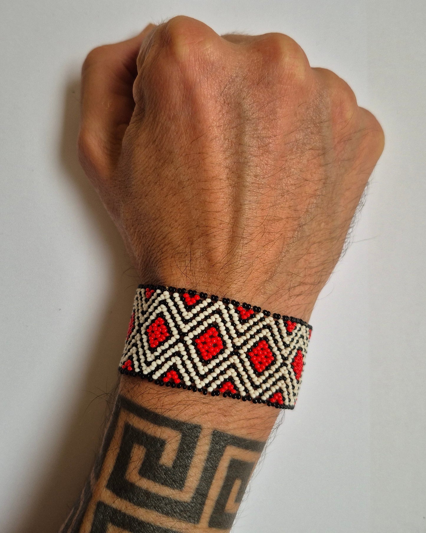 Pulseira de Miçanga Colorida Fio Elástico Povo Mehinako
