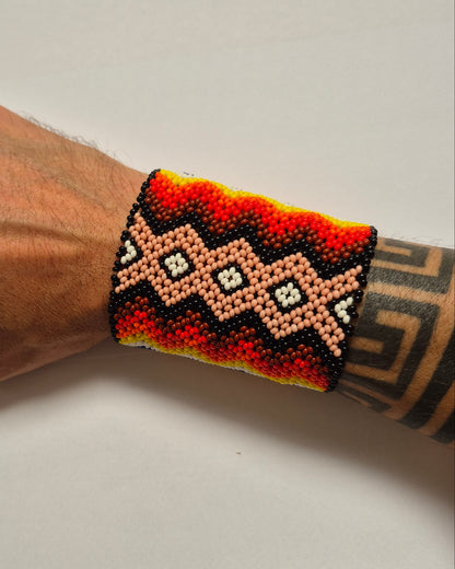 Pulseira de Miçanga fio Elástico Povo Kamayurá