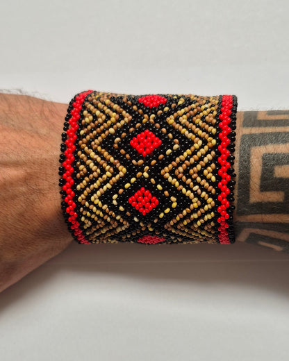 Pulseira de Miçanga fio Elástico Povo Kamayurá