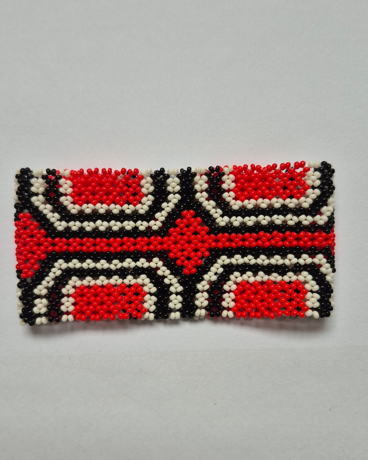 Pulseira de Miçanga Vermelha Preta e Branca  Povo Waura