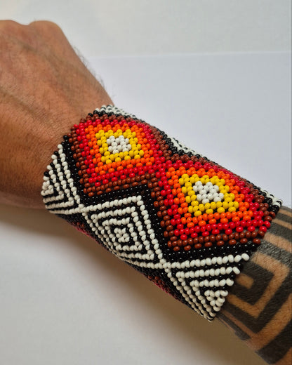 Pulseira de Miçanga fio Elástico Povo Kamayurá