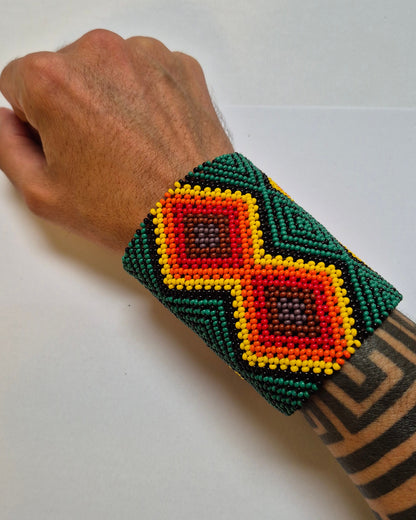 Pulseira de Miçanga fio Elástico Povo Kamayurá