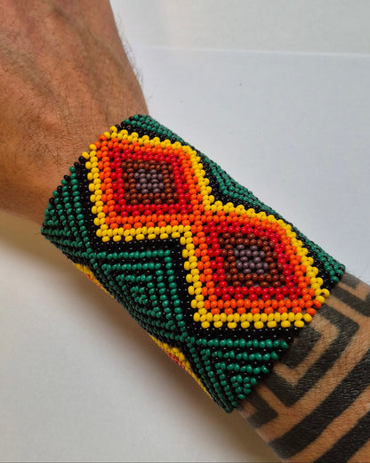 Pulseira de Miçanga fio Elástico Povo Kamayurá