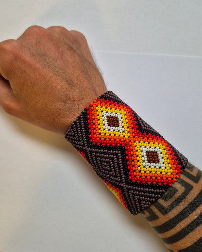 Pulseira de Miçanga fio Elástico Povo Kamayurá