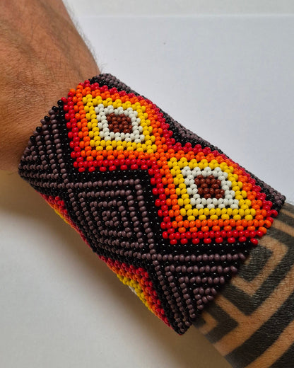 Pulseira de Miçanga fio Elástico Povo Kamayurá