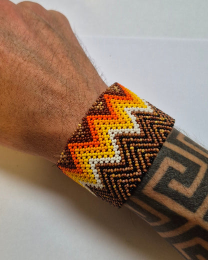 Pulseira de Miçanga fio Elástico Povo Kamayurá
