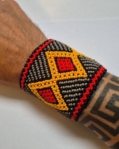 Pulseira de Miçanga fio Elástico Povo Kamayurá