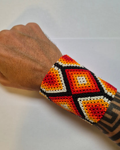 Pulseira de Miçanga fio Elástico Povo Kamayurá