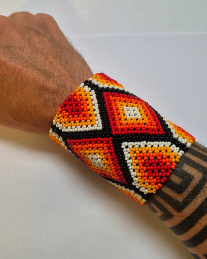 Pulseira de Miçanga fio Elástico Povo Kamayurá