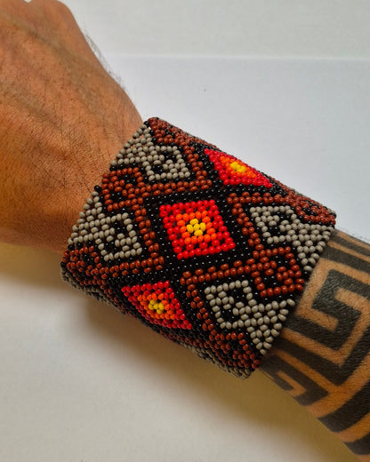 Pulseira de Miçanga fio Elástico Povo Kamayurá