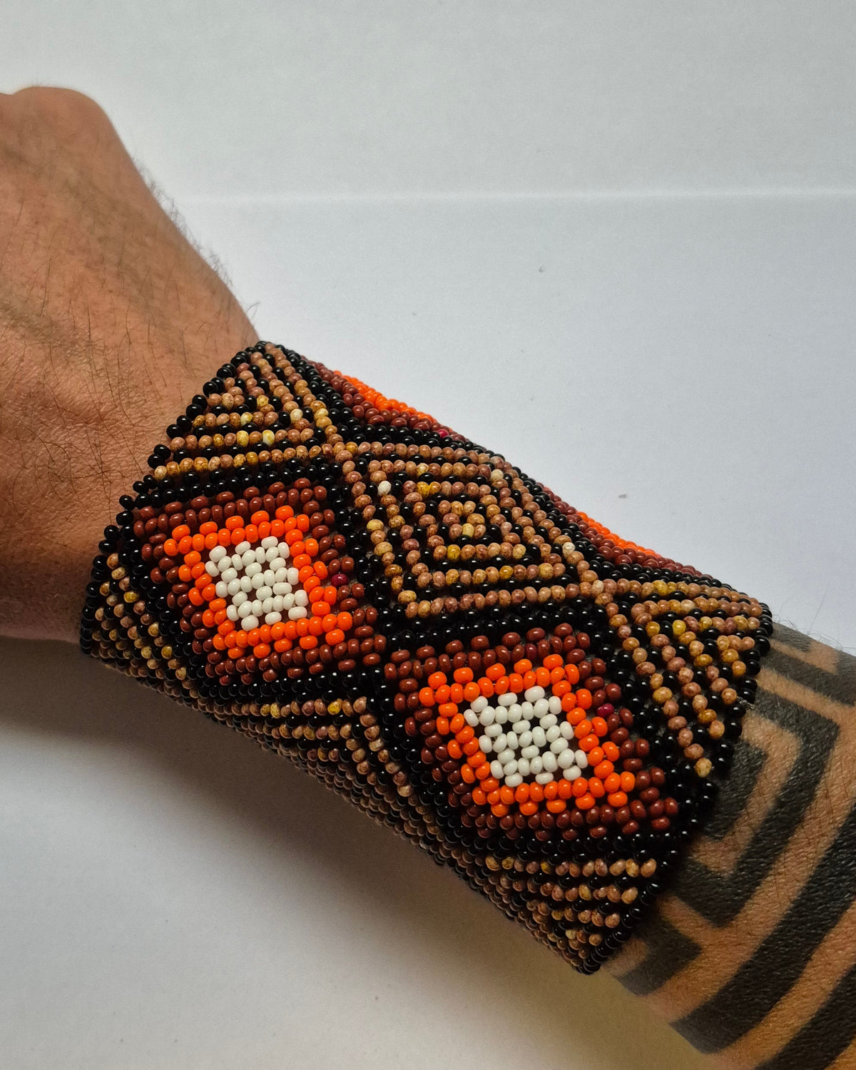 Pulseira de Miçanga Colorida fio Elástico Povo Kamayurá
