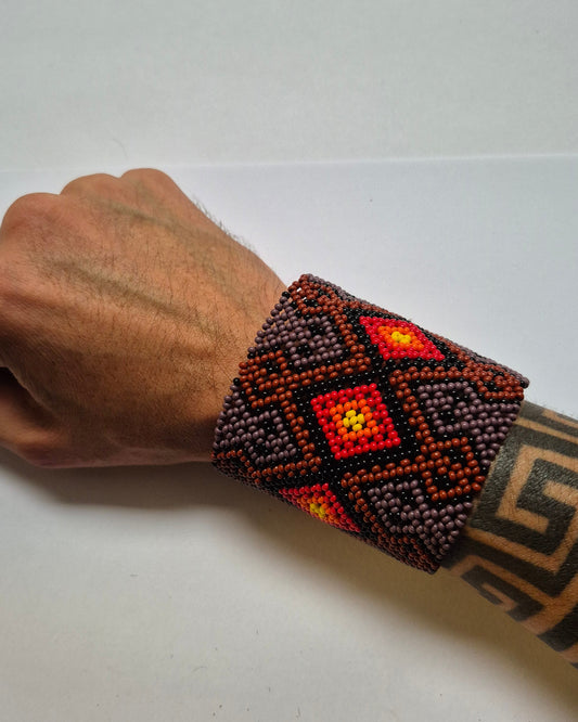 Pulseira de Miçanga fio Elástico Povo Kamayurá