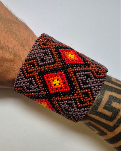 Pulseira de Miçanga fio Elástico Povo Kamayurá