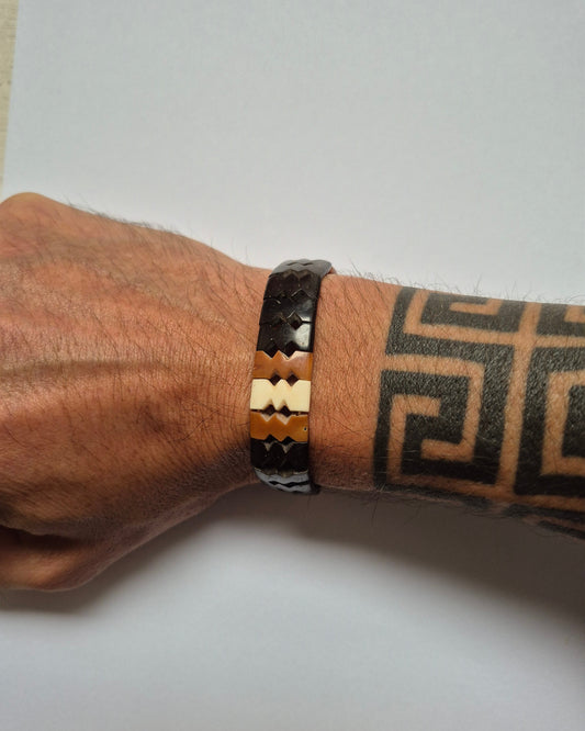 Pulseira Indígena de Tucum Inaja e Jarina Povo Rikbaktsa