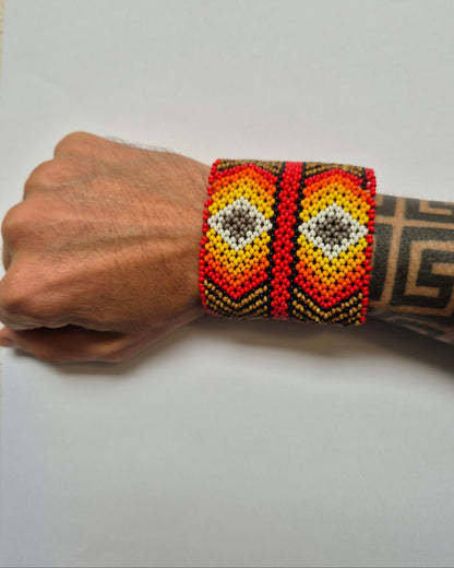 Pulseira de Miçanga fio Elástico Povo Kamayurá