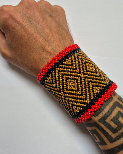 Pulseira de Miçanga fio Elástico Povo Kamayurá