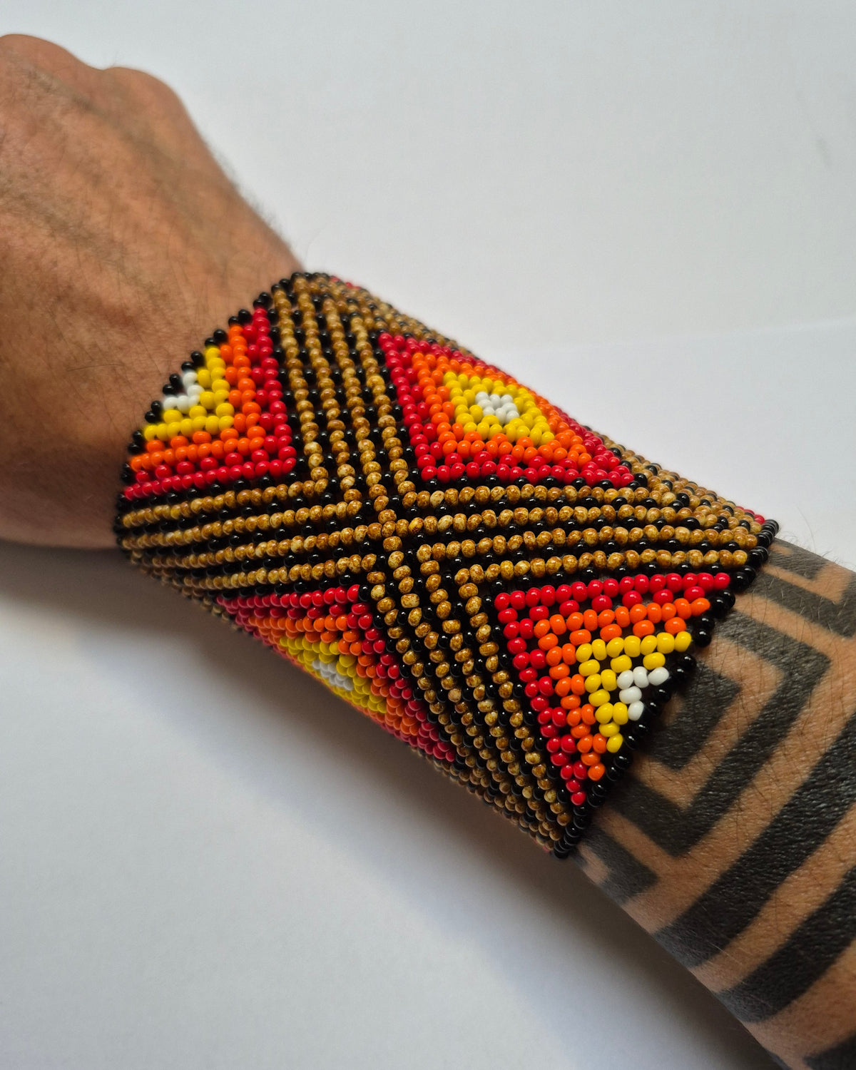Pulseira de Miçanga fio Elástico Povo Kamayurá