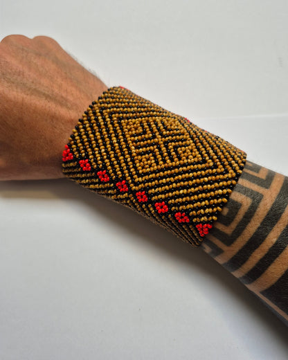 Pulseira de Miçanga fio Elástico Povo Kamayurá